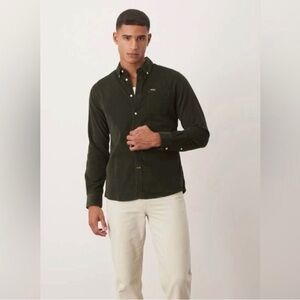 Barbour Olive Corduroy Button-Down Shirt